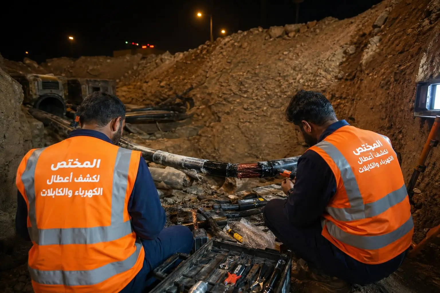 إصلاح أعطال الكابلات الأرضية للفلل