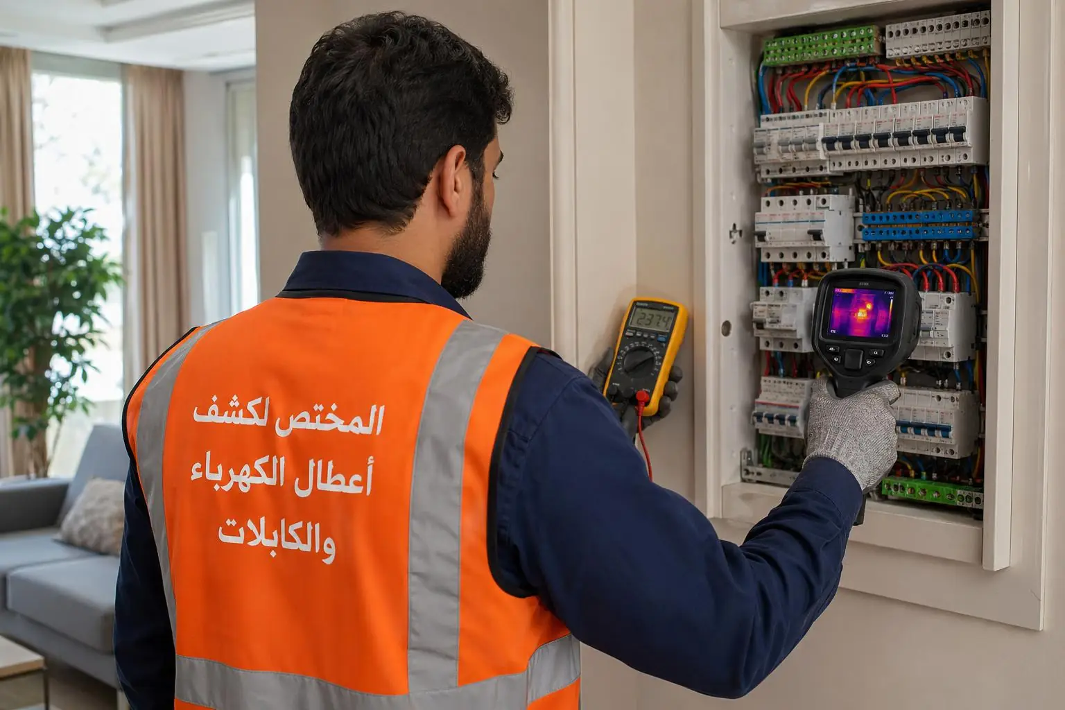 كشف أعطال الطبلون ولوحة كهرباء المنزل