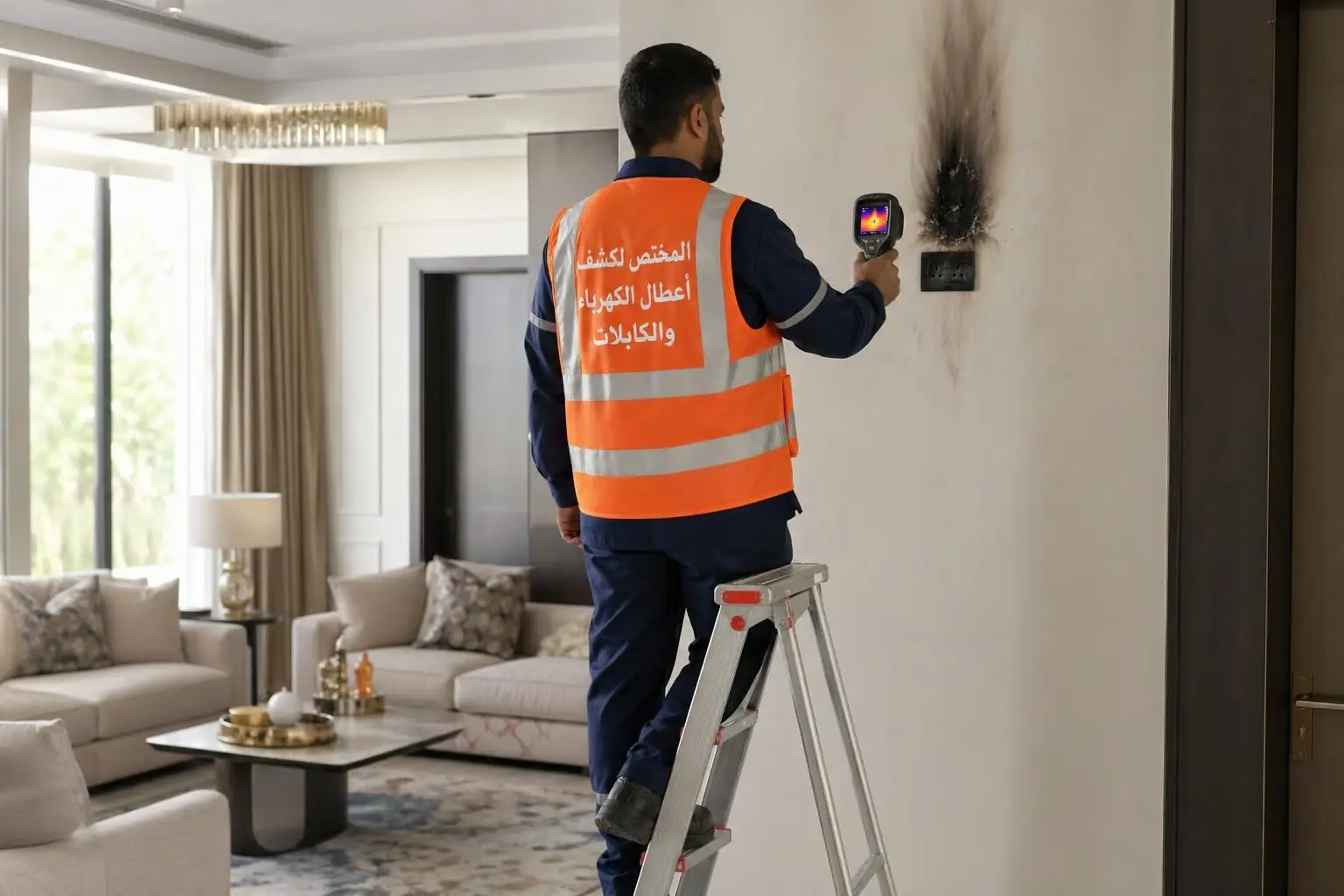 كشف التماس الكهربائي وحرق الأفياش بالمنازل